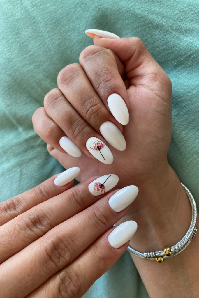 whispering blooms nail design for valentine's day